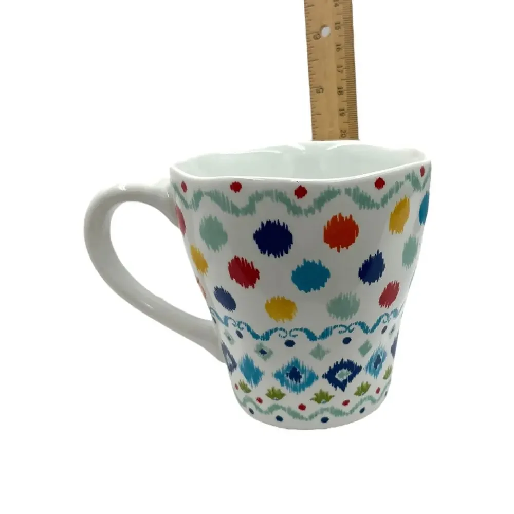 222 Fifth Mug HANNA PTS Int'l Fine China Porcelain Coffee Dots Geometric Replace